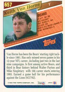 1993 Topps #657 Keith Van Horne Back