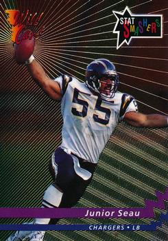 1993 Wild Card - Stat Smashers Gold #WSS-60 Junior Seau Front