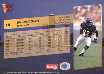 1993 Wild Card Superchrome #10 Wendell Davis Back
