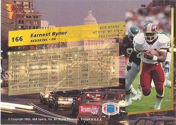 1993 Wild Card Superchrome #166 Earnest Byner Back