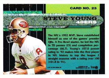 1993 Topps - Black Gold #23 Steve Young Back