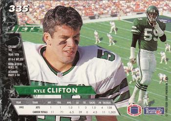 1993 Ultra #335 Kyle Clifton Back