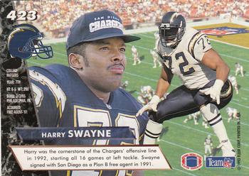 1993 Ultra #423 Harry Swayne Back