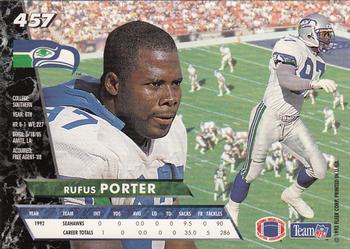 1993 Ultra #457 Rufus Porter Back