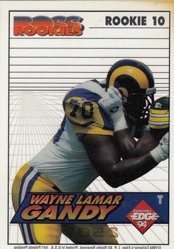 1994 Collector's Edge - Boss Rookies Update #10 Wayne Lamar Gandy Front