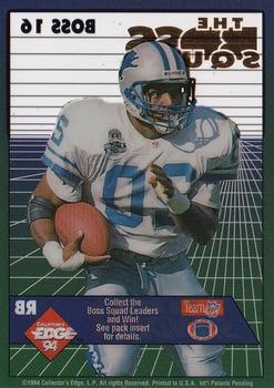 1994 Collector's Edge - The Boss Squad Silver #16 Barry Sanders Back