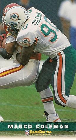 1994 GameDay #233 Marco Coleman Front