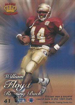 1994 Pacific Prisms - Gold #41 William Floyd Back