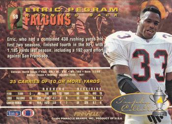 1994 Pinnacle - Trophy Collection #59 Erric Pegram Back
