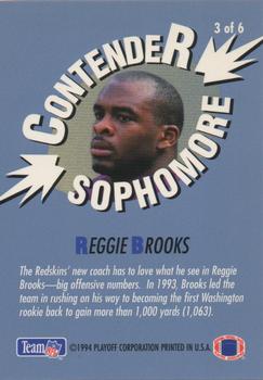 1994 Playoff Contenders - Sophomore Contenders #3 Reggie Brooks Back