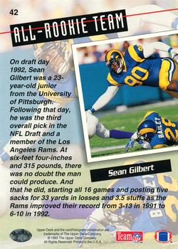1993 Upper Deck #42 Sean Gilbert Back