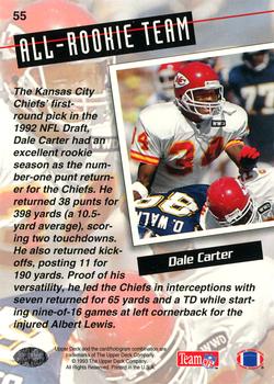 1993 Upper Deck #55 Dale Carter Back