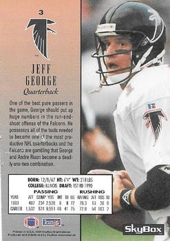 1994 SkyBox Impact - Quarterback Update #3 Jeff George Back