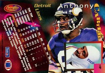 1994 Sportflics - Artist's Proofs #4 Anthony Carter Back
