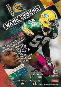 1994 Stadium Club - Super Teams Super Bowl XXIX #22 Wayne Simmons Back