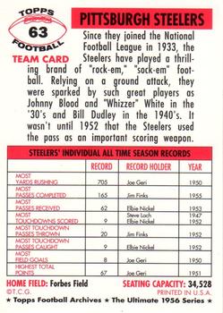 1994 Topps Archives 1956 #63 Pittsburgh Steelers Back