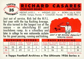 1994 Topps Archives 1956 - Gold #35 Rick Casares Back