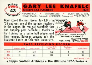 1994 Topps Archives 1956 - Gold #43 Gary Knafelc Back