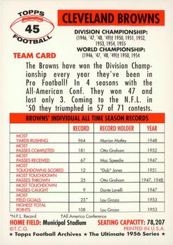 1994 Topps Archives 1956 - Gold #45 Cleveland Browns Back
