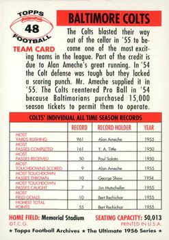 1994 Topps Archives 1956 - Gold #48 Baltimore Colts Back