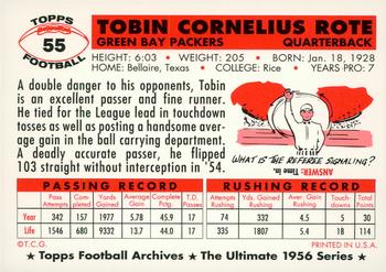 1994 Topps Archives 1956 - Gold #55 Tobin Rote Back