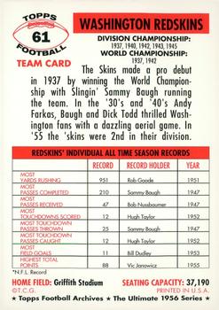 1994 Topps Archives 1956 - Gold #61 Washington Redskins Back