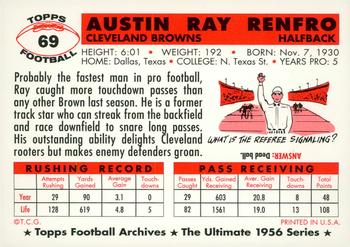 1994 Topps Archives 1956 - Gold #69 Ray Renfro Back