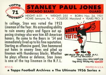1994 Topps Archives 1956 - Gold #71 Stan Jones Back