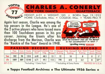 1994 Topps Archives 1956 - Gold #77 Charley Conerly Back