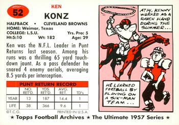 1994 Topps Archives 1957 - Gold #52 Ken Konz Back