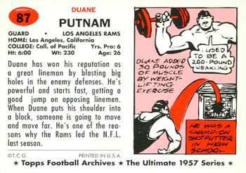 1994 Topps Archives 1957 - Gold #87 Duane Putnam Back
