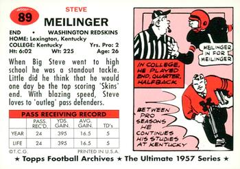 1994 Topps Archives 1957 - Gold #89 Steve Meilinger Back