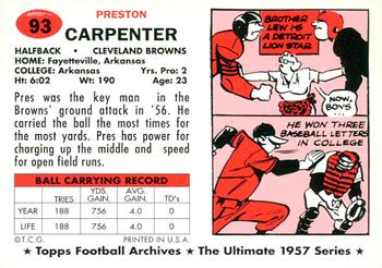 1994 Topps Archives 1957 - Gold #93 Preston Carpenter Back