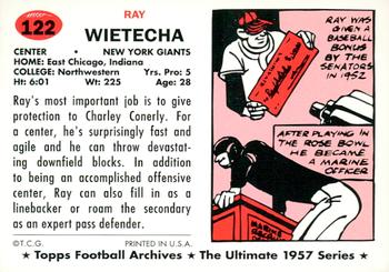 1994 Topps Archives 1957 - Gold #122 Ray Wietecha Back
