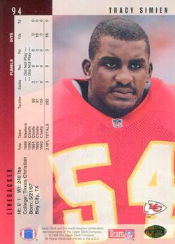 1994 Upper Deck - Electric #94 Tracy Simien Back