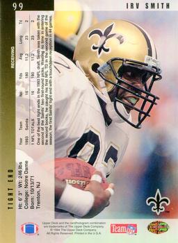 1994 Upper Deck - Electric #99 Irv Smith Back