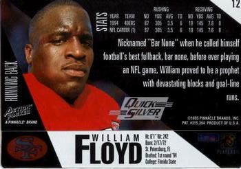 1995 Action Packed - Quick Silver #12 William Floyd Back