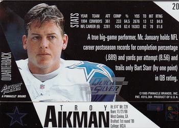 1995 Action Packed - Quick Silver #20 Troy Aikman Back