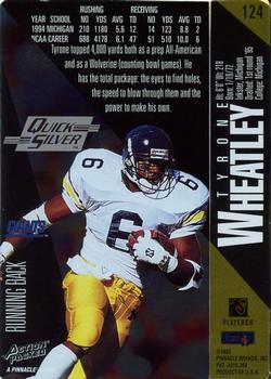 1995 Action Packed - Quick Silver #124 Tyrone Wheatley Back