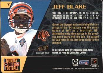 1995 Action Packed Monday Night Football #7 Jeff Blake Back