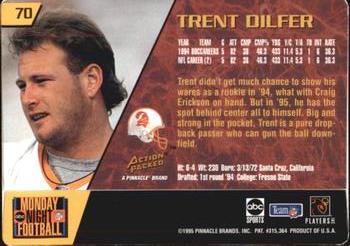 1995 Action Packed Monday Night Football #70 Trent Dilfer Back