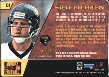 1995 Action Packed Monday Night Football #81 Steve Beuerlein Back