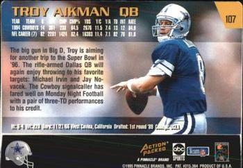 1995 Action Packed Monday Night Football #107 Troy Aikman Back