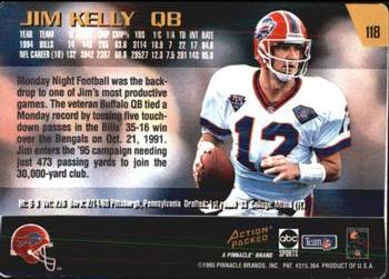 1995 Action Packed Monday Night Football #118 Jim Kelly Back