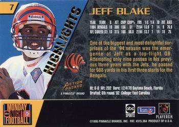 1995 Action Packed Monday Night Football - Highlights #7 Jeff Blake Back