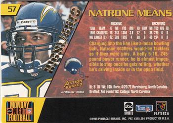 1995 Action Packed Monday Night Football - Highlights #57 Natrone Means Back