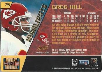 1995 Action Packed Monday Night Football - Highlights #75 Greg Hill Back
