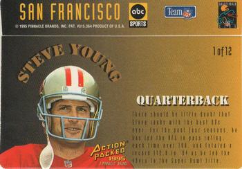 1995 Action Packed Monday Night Football - Night Flight #1 Steve Young Back