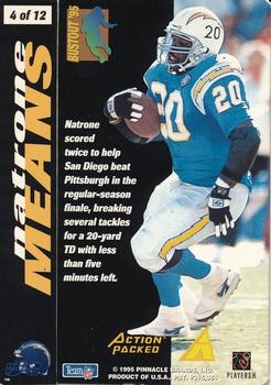 1995 Action Packed Rookies & Stars - Bustout #4 Natrone Means Back