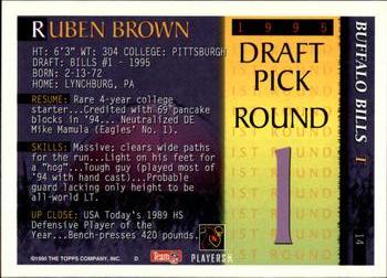 1995 Bowman - First Round Picks #14 Ruben Brown Back